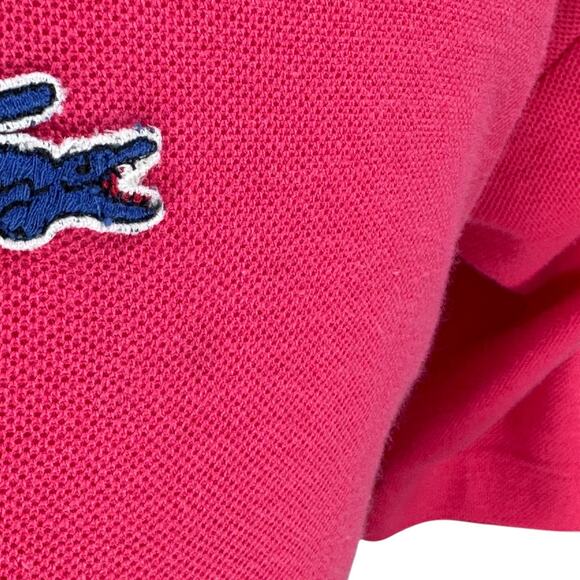 Vintage Lacoste Izod Polo Shirt Men’s Large Pink Pointed Dagger Collar 60s 1960s - Picture 11 of 11